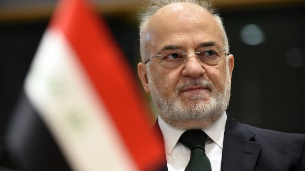 Iraqi foreign minister Ibrahim al-Jafaari at a conference on Syria in Brussels, Belgium, April 5 2017. (AFP/John Thys)