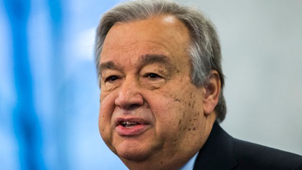 United Nations Secretary-General Antonio Guterres' visit comes at a critical time for Iraq. (AFP)