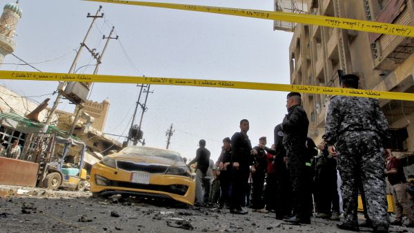  The bomber detonated the bomb-laden vehicle when he was stopped by security forces for searching at the checkpoint. (AFP)