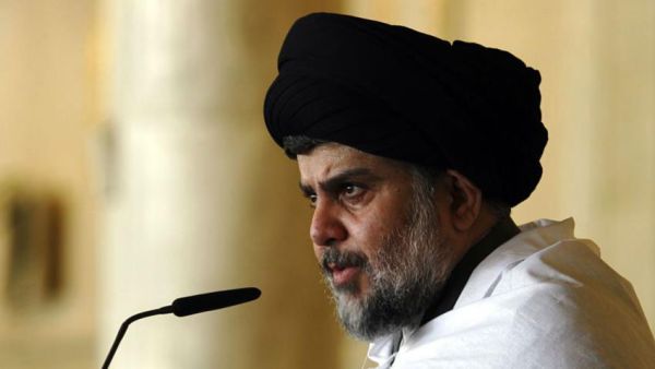 Iraqi Shia cleric Moqtada al-Sadr delivers a speech to his supporters. (AFP/ File Photo)