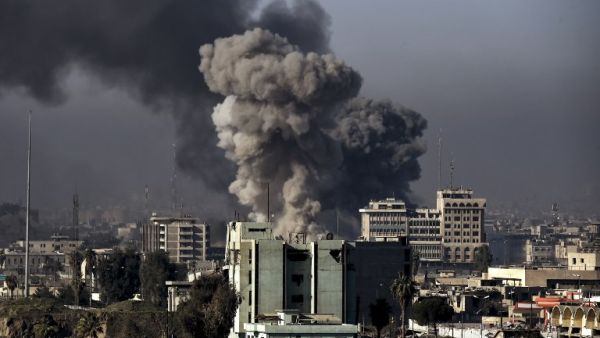 An airstrike in west Mosul. (AFP)