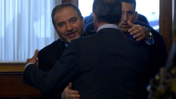 Israeli Avigdor Lieberman meets with Russia's Foreign Minister Sergei Lavrov in Moscow. [AFP]