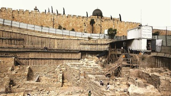 Lead sling stones, bronze arrowheads and ballista stones were found at the excavation site near the City of David adjacent to Jerusalem’s Old City walls.  (AFP/File) 