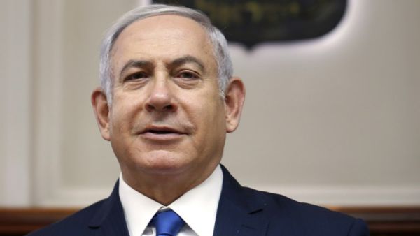 Israeli Prime Minister Benjamin Netanyahu attends weekly cabinet meeting at his office in disputed Jerusalem on July 15, 2018. (AFP/ RONEN ZVULUN)