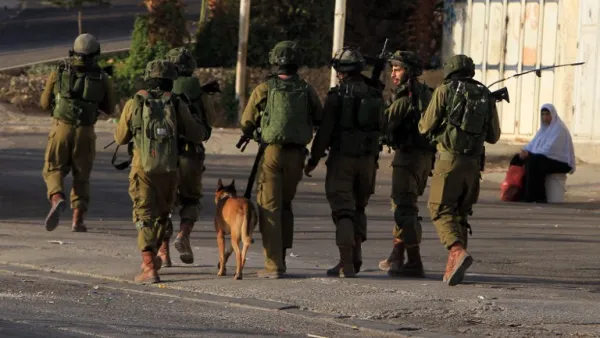 Israeli soldiers on patrol in Nablus. (AFP/File)