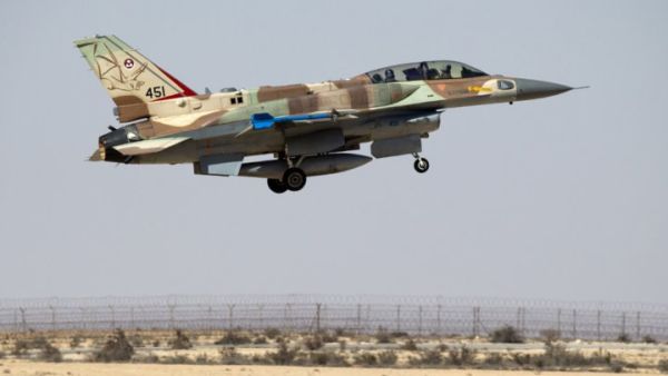 A file photo shows an Israeli F-16 moments after take-off. (AFP/File)