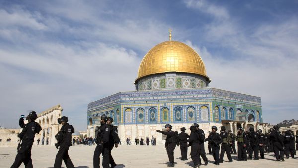 Jordan's foreign minister said Jordan is examining legal options for dealing with Israeli violations in the al-Aqsa Mosque compound. (AFP/File)