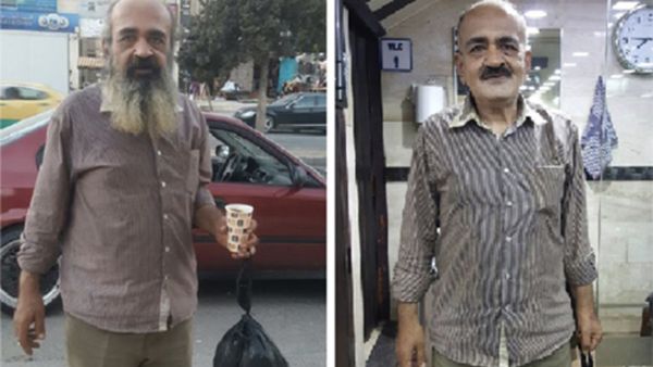Abu Ali, 48, was hit by family problems that led to mental illness and lived in a park before activists came to his aid. (Facebook)
