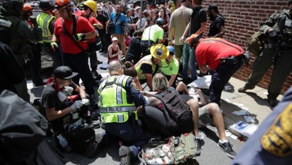 Trump only offered condolences to the two police officers killed, and not to anti-racism protester. (AFP)