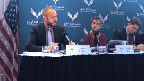 Giorgio Cafiero at the Gulf International Conference 2018 (Al Bawaba) Giorgio Cafiero at the Gulf International Conference 2018 (Al Bawaba)