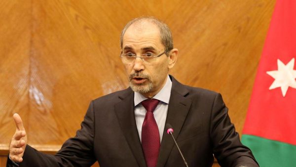 Jordanian Foreign Minister Ayman Safadi speaks during a press conference in Amman. (AFP/ File)