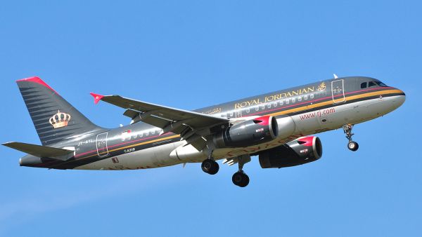 Royal Jordanian Airlines Airbus A319 on April 21,2016 in Frankfurt, Germany. (Shutterstock/ File Photo)
