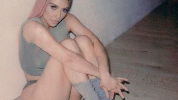 The 37-year-old stunner showcased her enviable figure in a grey tank top and skimpy bikini bottoms as she captioned the photo: 'I need a tan.' (Source: kimkardashian- Instagram)