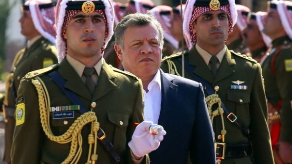 Jordan's King Abdullah celebrates the 100th anniversary of the Arab Revolt in the capital Amman (AFP)