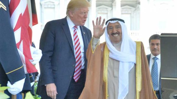 الشيخ صباح الأحمد الجابر الصباح والرئيس الأمريكي دونالد ترامب 