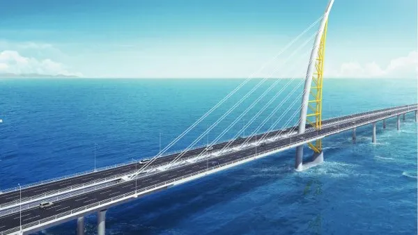 
The total length of the main causeway is 36 km of which 27 km is a marine bridge structure. (DesignMENA.com)