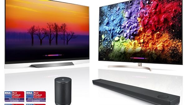 فاز جهاز التلفاز إل جي أوليد تي في إيه آي ThinQ (الطرازOLED65E8) بلقب «خيار إيسا لجهاز التلفاز الممتاز المعتمد على تقنية أوليد 2018-2019.
