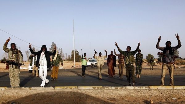 جانب من الاحتجاجات على احكام الاعدام بحق رموز ومسؤولين من حقبة نظام القذافي