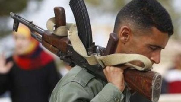 جندي ليبي في مدينة صبراته