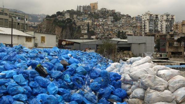 Piles of trash in Jdeideh, north of Beirut. (AFP/Patrick Baz)