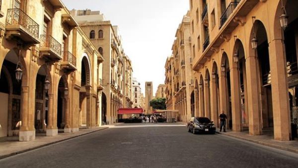 A deserted street in downtown Beirut. (Wikimedia Commons)