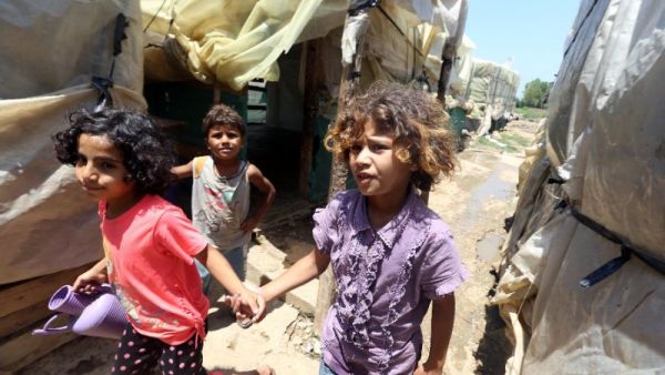 Syrian refugee children at an informal refugee camp in the area of Zahrani, south of the Lebanese capital Beirut. (AFP/ File Photo)