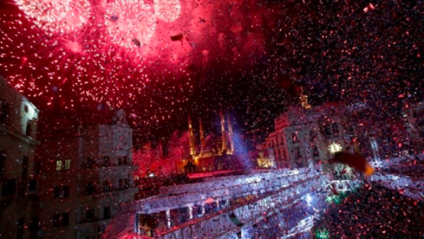 Beirut's Nijmeh Square, 1 January, 2019 (AFP/ Anwar Amro)