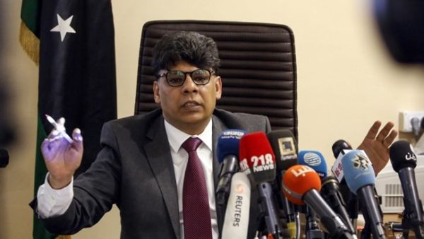 Siddik al-Sour, head of the Investigations Bureau at the Office of the Attorney General, speaks during a press conference in the Libyan capital Tripoli. (AFP/ File)