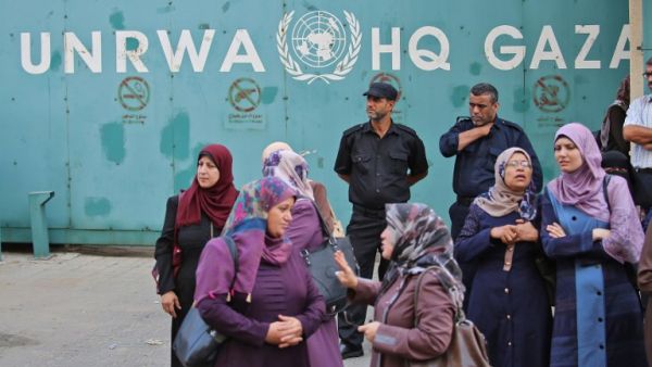 Palestinian employees of United Nations Relief and Works Agency (UNRWA) (AFP)
