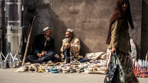 Old Uighur men selling spices (Shutterstock/File Photo)