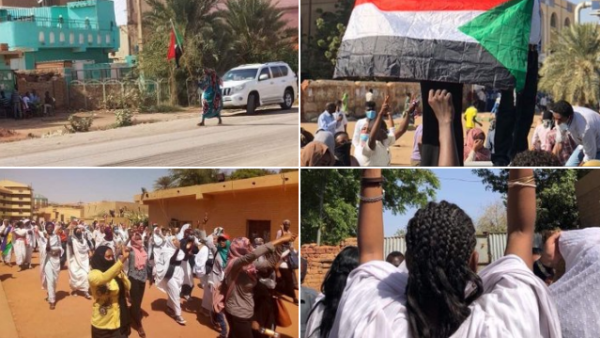 As the Women International Day approaches, Sudanese go on protests to honor women. (Twitter)