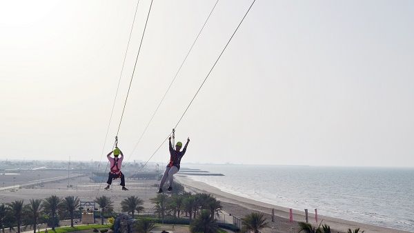 Thrill seekers will now be able to experience an adrenaline pumping feat as Millennium Resort Mussanah launched Oman’s first zip line facility.