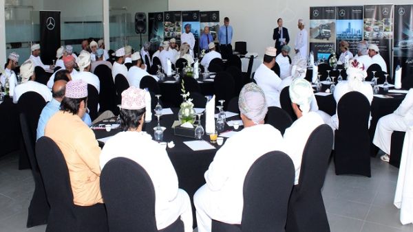 The event hosted in the Mercedes-Benz Sohar showroom, included networking and a business lunch with presentations from Rory Allen, Matthew Halliday and Michael Heeke. 