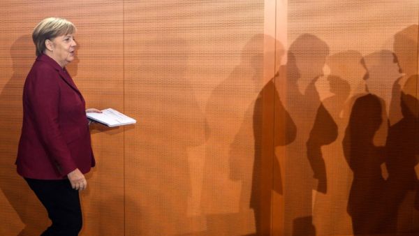 German Chancellor Angela Merkel arrives for the weekly cabinet meeting. (AFP/ File)
