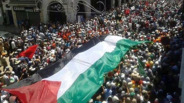 مغاربة يشاركون في مسيرة دعما للشعب الفلسطيني/ ارشيفية