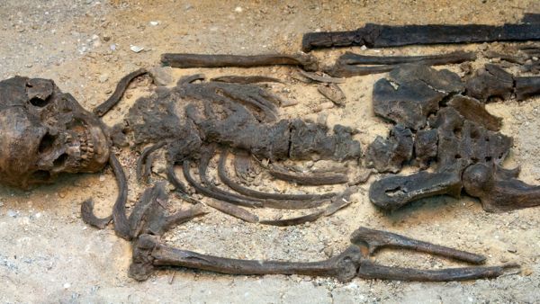 Scientists discovered five skeletons including three young adults, one teen and one child. (shutterstock) 