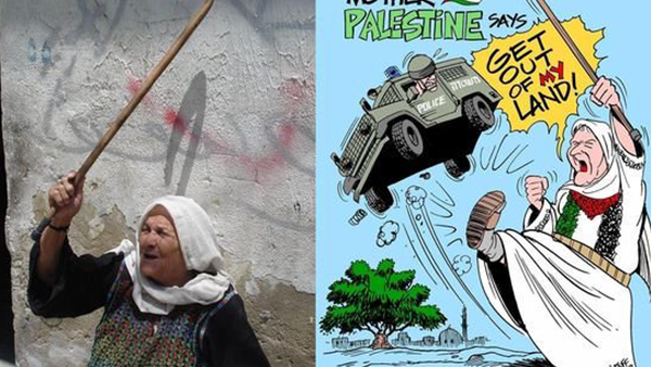 'Mother Palestine' (Mrs. Zarefa, Marka/Shnillar Jordan, 2009) by Carlos Latuff (Twitter) 'Mother Palestine' (Mrs. Zarefa, Marka/Shnillar Jordan, 2009) by Carlos Latuff (Twitter)
