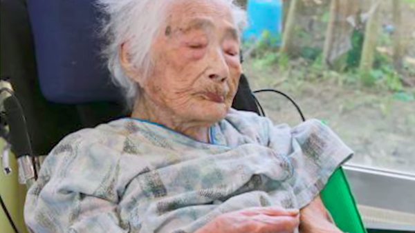 117-year-old Nabi Tajima (AFP/File Photo)	