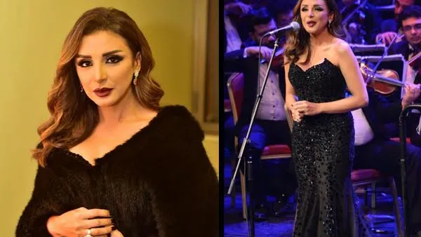 النجمة أنغام تستقبل عام 2017 في مصر بإطلالة سوداء رائعة