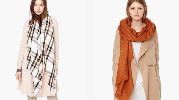 أحدث تصاميم السكارفات الشتوية من مانجو