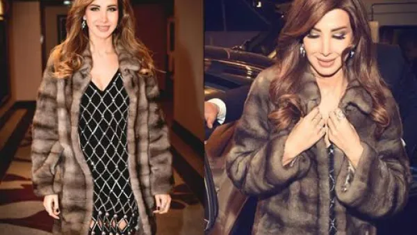 نانسي عجرم بالفرو في قبرص
