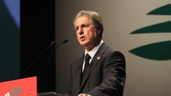 Former Kataeb party leader Amin Gemayel. (AFP/File)