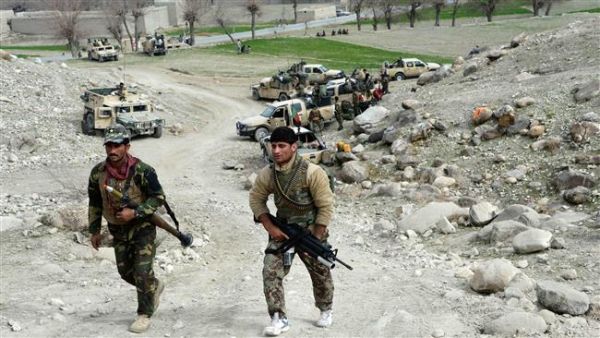 Members of Afghan security forces patrol during an operation against Daesh militants in Kot district. (AFP/File)