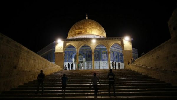 Palestinians walk up towards Al Aqsa mosque. (AFP/File)