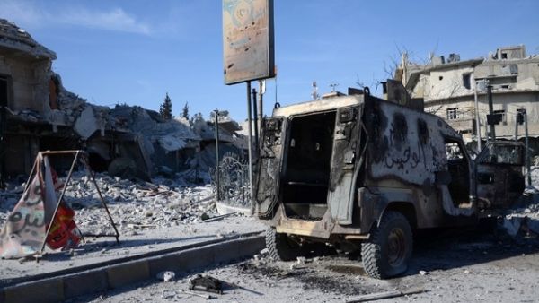The incident comes a day after Turkish-backed rebels claimed full control of the city from the Daesh extremist militia. (AFP/File)