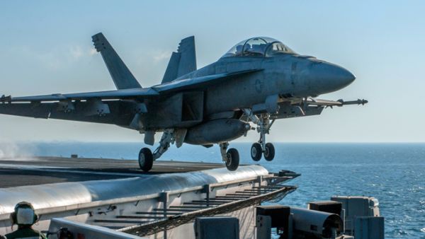 A US navy fighter jet. (AFP/Jacob G. Sisco)