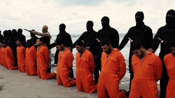 According to investigations, the 20 Egyptians received military training at the Daesh camps in Syria and Libya. (Screengrab from Daesh videos)