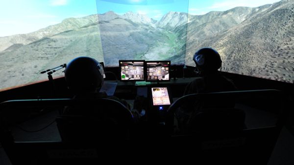 Illustrative photo of a flight simulator. (AFP/Iroz Gaizka)