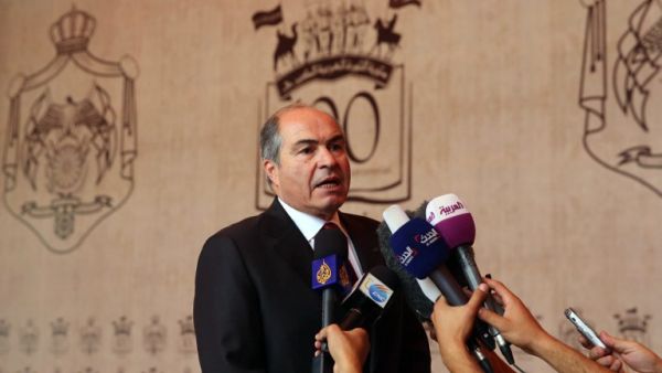 Jordan's new Prime Minister Hani Mulki speaks to the media after the swearing-in ceremony. (AFP/File)
