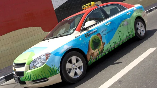 A hybrid taxi in Dubai. (Pinterest)